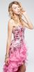 Strapless High-Low Sequined Prom Dress with Ruffled Skirt in an alternative picture